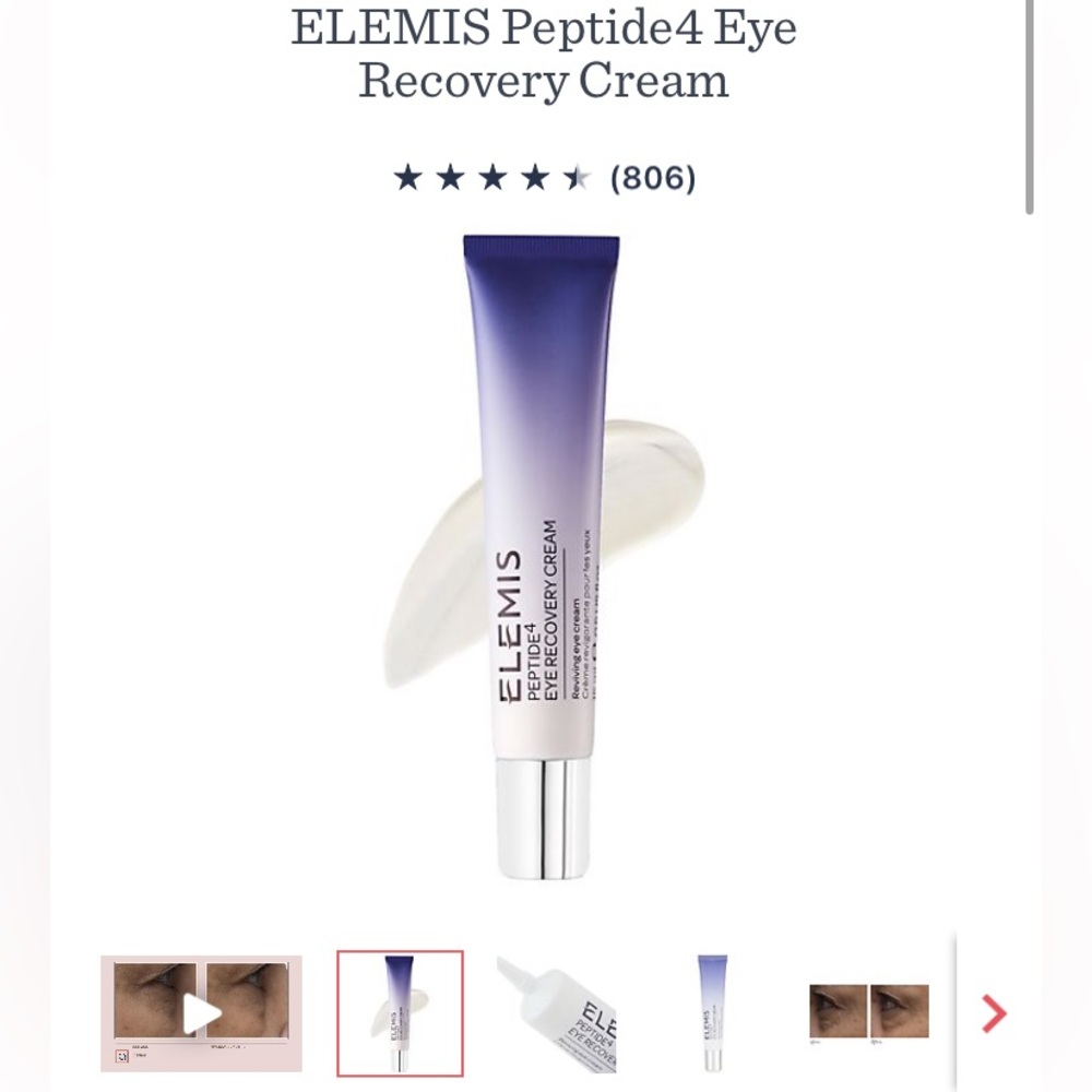 New Elemis Peptide 4 Eye Recovery Cream
